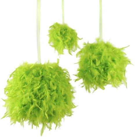 ZUCKER 18 inch Fluffy Feather Hanging Pom Pom - Hanging Decor for Party, Wedding, Baby Shower or Home Decor (Lime) - Image 2