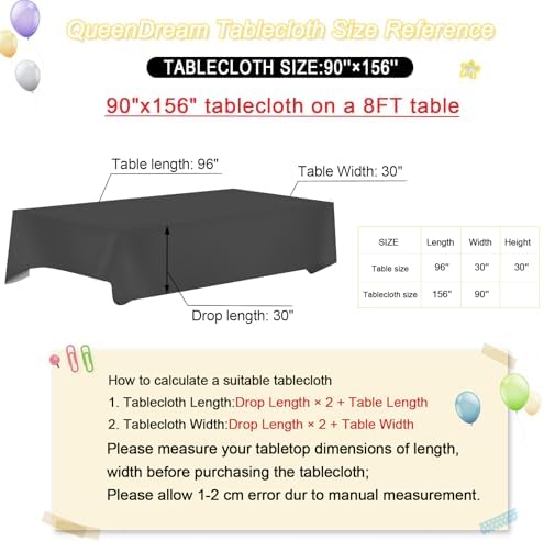 90x156 Inch Rectangle Sequin Tablecloth Glitter Black Wedding Table Linens - Image 6