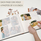 Vienrose Scrapbook Photo Album, 12x12 Inches, 60 Pages, Black - Image 5