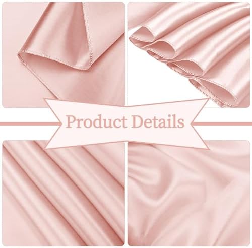 fani 60 PCS Satin Chair Sashes, 7x78 Inch, Rose Gold - Image 3