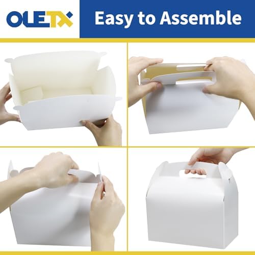30Pcs 9 Inch White Large Gable Gift Boxes, Party Favor Treat Boxes - Image 4
