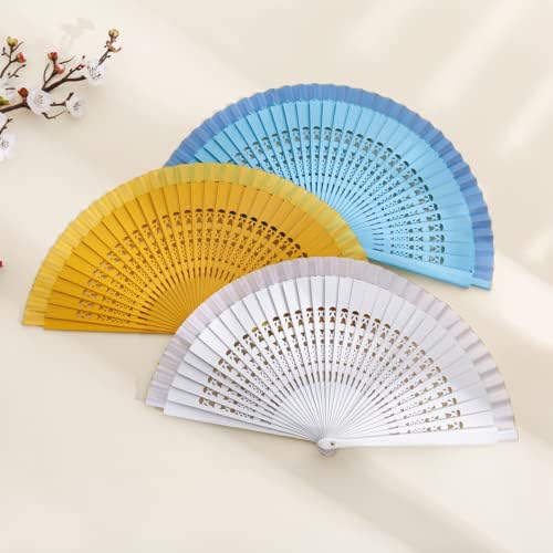 Personalized Sandalwood Fan Wedding Favors&Birthday Gifts&Christmas Gift Custom Wooden Fans Party Favor Bridal Shower Gifts (Purple,40pcs) - Image 7