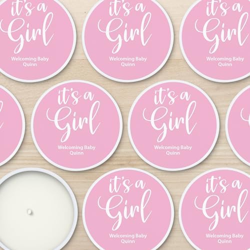 Custom Candles, Personalized Candles, Bulk Candles, Candle Favors, Baby Shower Candle Favors (Set of 10) (White Tin), 9508837-03 - Image 3