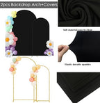 HAINARverS Set of 2 Arch Backdrop Stands with Covers, Black, 6/7.2FT - Image 4