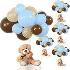 Bear Baby Shower Decorations, 185 Balloon Kit,Brown, Nude, Blue by Meooeck