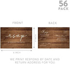 Andaz Press 56-Pack Personalized RSVP Postcards for Wedding Rustic Wood Cardstock Response Reply Cards for Bridal Shower Baby Shower Birthday Event Custom Date and Return Address 4 x 6-Inch - Image 5