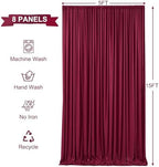40ft x 15ft Burgundy Wrinkle Free Backdrop Curtains for Wedding Party Backdrops Curtain Drapes Fabric Decorations Photo Back Drop Cloth for Baby Shower Photography Stage Reception - Image 5
