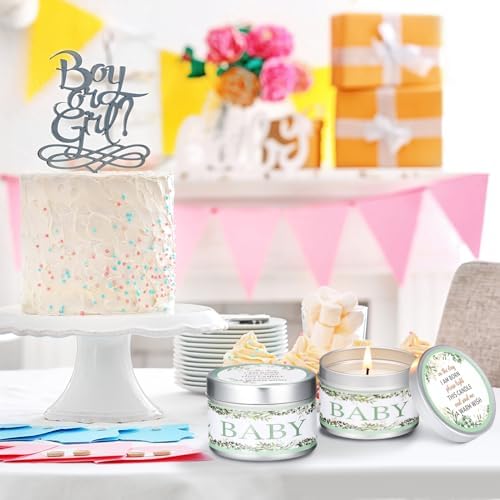 MTLEE Eucalyptus 24 Pcs Baby Shower Party Favors Candles Lavender Scented Baby Shower Favors for Guests Rustic Tealights Candles Gender Reveal Return Gifts(Sage Green, 1.2 oz) - Image 6