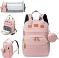 JSTPRO Large Diaper Bag Backpack with Changing Station, Pink by JSTPRO