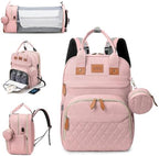 JSTPRO Large Diaper Bag Backpack with Changing Station, Pink by JSTPRO