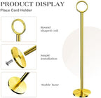 Urban Deco 12PK Table Number Holders Place Card Holders 12 Inch Table Card Holders Steel Card Holders for Photos, Food Signs, Memo Notes, Weddings, Restaurants, Birthdays（Gold） - Image 3