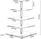 Cupcake Stand, 5-Tier Square Cupcake Holder with LED Light String, Acrylic Cupcake Tower Display-Dessert Tower-Pastry Stand-Cupcake Tier Stand for Wedding, Birthday Party (Blue Light) - Image 4