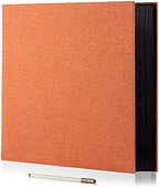 Large Photo Album Self Adhesive for 4x6 8x10 Magnetic Scrapbook Album DIY 60 Black Sticky Pages Linen Cover Photo Album(Orange) by HoneyTolly