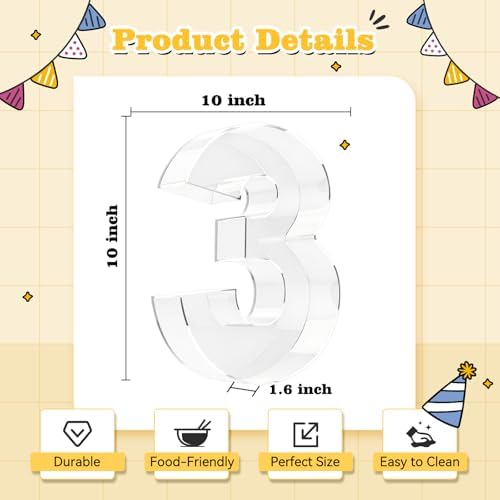 Ledido Reusable 10'' Fillable Acrylic Charcuterie Board Box Number 30 - Image 3