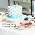 12 Inch Cake Stand for 10 Inch Cakes, Porcelain Wedding Cake Stand for Party, Round Dessert Cake Display Stand Plate - Elegant White Cake Pedestal Stand for Birthday, Baby Shower, Christmas, and Party Display (12 Inch) - Image 3