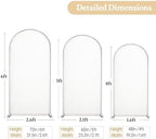 White and Pink Arch Backdrop Cover 6FT 5FT 4FT Arch Covers Stretchy Backdrop Set of 3, Wedding Arch Cover Spandex Fitted Double-Color Fabric Arch Covers for Party Baby Shower Birthday Decoration - Image 7