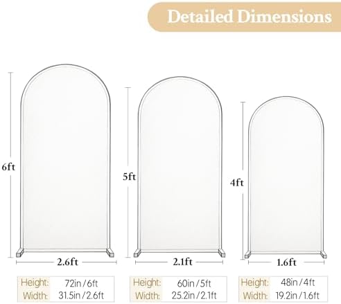 Pink and Blue Arch Backdrop Cover 6FT 5FT 4FT Arch Covers Stretchy Backdrop Set of 3, Gender Reveal Arch Cover Spandex Fitted Fabric Arch Covers for Boy or Girl Party Birthday Baby Shower Decor - Image 6