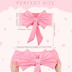 10 Pcs Spandex Chair Sashes Elastic Bows for Wedding Party, Pink - Image 4