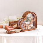 Personalized Wedding Guest Book Alternative - Rustic Wedding Decorations for Reception Inside Outside Wooden Wedding Keepsake Box - Wedding Heart Guest Book Drop Box for Bridal Baby Shower Party - Image 4