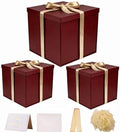 UoeRing 3 Pcs Large Gift Box Red 12x12x11 Inch with Lid by Unknown