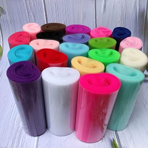 PuLaif Organza Tulle Fabric Roll 22m x 15cm Multicolor Wedding Baby Shower Party Decoration(Light Rose) - Image 3