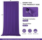 gogoparti 10ft x 12ft Deep Purple Wrinkle-Free Backdrop Curtain for Wedding Parties, Thick Polyester 2 Panels 5x12ft for Wedding Birthday Baby Shower Halloween Photography Party Background - Image 6