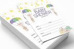 Pack of 30, Boy/Girl Baby Shower Party Collection, Baby Shower Invitation Cards, Fill in the Blank Invites WIth Envelopes, Giraffe Theme Party Supplies - Image 3