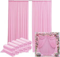 50ftx14FT Wrinkle Free Pastel Pink Backdrop Curtain for Wedding Parties by LeegleriTableSkirt