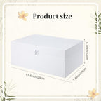 Geelin Wooden Wedding Card Box with Letter Flag Rustic,White - Image 2
