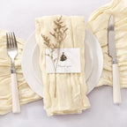 Cheesecloth Napkins Beige Cloth Napkins Bulk Table Napkin,Set of 50 - Image 5