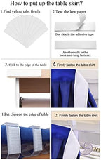 Table Skirt for Teacher Desk Classroom Wedding Birthday, Royal Blue, 14ft - Image 3