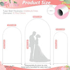 EMART 8/7.2/6.6Ft White Arch Backdrop Stand Set 3 for Wedding Party Balloon Wedding Arch with 12 Ground Nails&6 Water Bags, Arched Backdrop Stand for Birthday, Baby Shower, Graduation, Festival Decor - Image 5