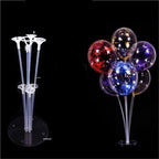 8 Set Balloon Sticks With Bases DIY Balloons Stand Balloon Holder Column Clear Happy Birthday Party Decorations Kids Baby Shower Wedding Party SuppliesNO.784 by Unknown