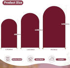6.6FT Wine Red Arch Backdrop Cover - Spandex Fitted Wedding Arch Stand Covers Round Top Chiara Arch Backdrop Cover for Birthday Party Banquet Photo Background Decoration - Image 5