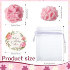 Demissle 24 Pack Flower Soap party Favors for guest, Hydrangea, Pink - Image 2