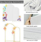 HAINARverS Set of 2 Arch Backdrop Stands with Covers, White, 6/7.2FT - Image 4