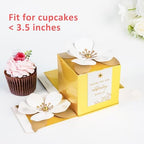 FEIYI 20 PCS Favor Boxes, Gold, 3.55x3.55x3.55 - Image 4