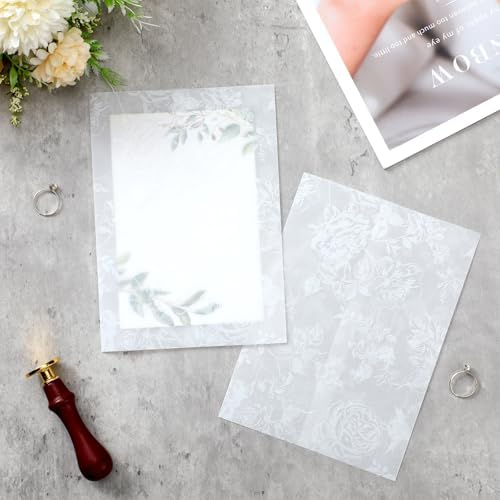 Fullhawl 200 Pcs Vellum Jackets for 5x7 Invitations Bulk,Rose - Image 4
