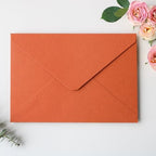 50PCS A7 Burnt Orange Envelopes, 5.3×7.6'' Floral Liner Envelopes - Image 7