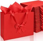 Catlovecorn 20 Pack Large Red Gift Bags, 16.5 x 5.5 x 12.6 In by Catlovecorn