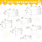 Leinuosen 7 Pcs Large Acrylic Buffet Risers, 6-12" Square, Clear - Image 2
