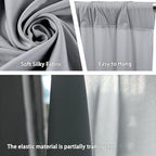 10 x 7 Feet Grey Backdrop Curtain for Partie, Background Curtains for Photoshoot, Birthday, Wedding, Halloween, Thanksgiving, Christmas Day, New Year Party Decorations 5Ft x 7Ft, 2 Panels - Image 3