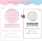Pink and Blue Gingham Dinnerware Set, 350 Pcs, Serves 50 - Image 6