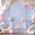 Arch Backdrop Cover Set of 3 Wedding Arch Covers Stretchy Backdrop Baby Blue Pink Arch Cover 6FT 6.6FT 7.2FT Arch Backdrop Stand Cover Spandex Birthday Party Ceremony Baby Shower Banquet Decoration by LittleFunny