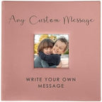 Small Personalized Custom Message Photo Album Pink Leatherette Holds 100 Photos Custom Gift by GiftsForYouNow