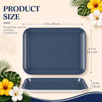 4 Pieces Blue Baby Shower Serving Trays Melamine Platters - Image 2