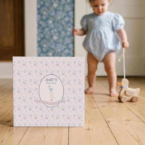 Lucy Darling Little Goose Baby Memory Book – First Year Journal, 5-Year Milestone Scrapbook & Photo Album – Keepsake for Baby Boy or Girl – Ideal Gift - Image 4