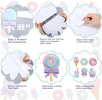 7 Pcs Large Candyland Party Decorations with Stands, Dessert Props - Image 5