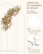 Wedding Arch, Metal Arch Backdrop Stand, White, 6FT, 5FT, 4FT - Image 5