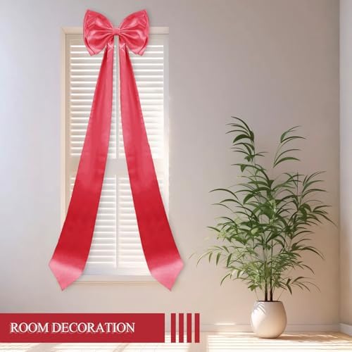 75x18 Inch Giant Red Bow Decoration Big Bows for Christmas Trees Wall - Image 6
